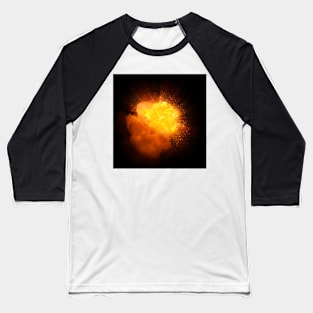 Realistic orange fire explosion Baseball T-Shirt